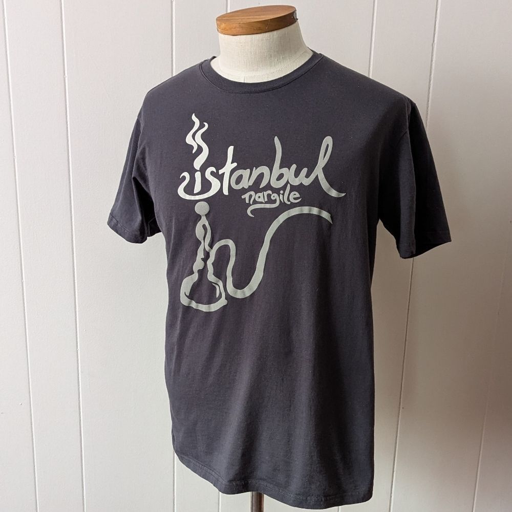 Vintage Istanbul Turkey Nargile Hookah Souvenir T-shirt Size L